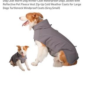 NEW- Gray Waterproof Dog jacket
